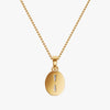 TYPE by J'EVAR 9MM O A SOLITAIRE DIAMOND INITIAL PENDANT 18K Yellow Gold ALTR Lab Grown Diamond Back View | NO CHAIN / O