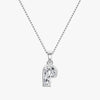 TYPE by J'EVAR 7MM LETTER P SOLITAIRE DIAMOND INITIAL PENDANT 18K White Gold ALTR Lab Grown Diamond Front View | NO CHAIN / P