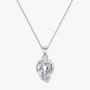 TYPE by J'EVAR 9MM Q SOLITAIRE DIAMOND INITIAL PENDANT 18K White Gold ALTR Lab Grown Diamond Front View | NO CHAIN / Q