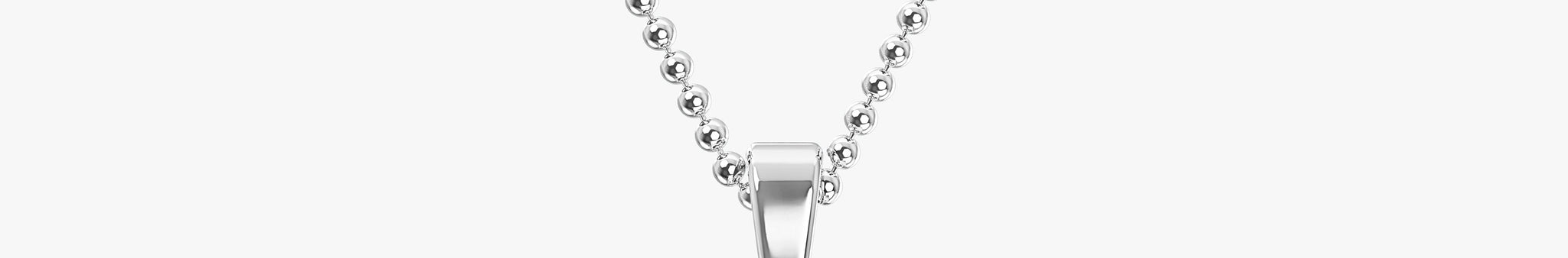 TYPE by J'EVAR 9MM S SOLITAIRE DIAMOND INITIAL PENDANT 18K White Gold ALTR Lab Grown Diamond Front View
