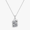 TYPE by J'EVAR 9MM S SOLITAIRE DIAMOND INITIAL PENDANT 18K White Gold ALTR Lab Grown Diamond Front View | NO CHAIN / S