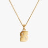 TYPE by J'EVAR 7MM LETTER S SOLITAIRE DIAMOND INITIAL PENDANT 18K Yellow Gold ALTR Lab Grown Diamond Back View | NO CHAIN / S