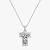 TYPE by J'EVAR 9MM T SOLITAIRE DIAMOND INITIAL PENDANT 18K White Gold ALTR Lab Grown Diamond Front View | NO CHAIN / T