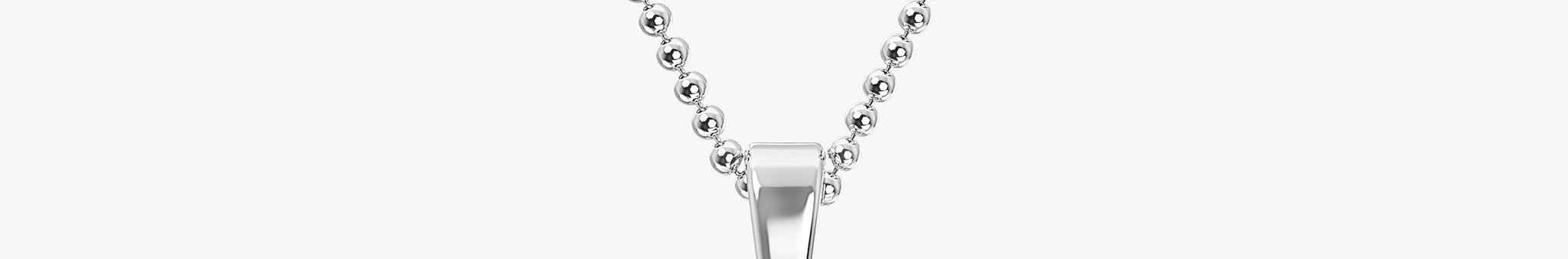 TYPE by J'EVAR 9MM U SOLITAIRE DIAMOND INITIAL PENDANT 18K White Gold ALTR Lab Grown Diamond Front View