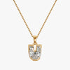 TYPE by J'EVAR 7MM U SOLITAIRE DIAMOND INITIAL PENDANT 18K Yellow Gold ALTR Lab Grown Diamond Front View | NO CHAIN / U