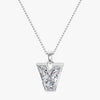 TYPE by J'EVAR 9MM V SOLITAIRE DIAMOND INITIAL PENDANT 18K White Gold ALTR Lab Grown Diamond Front View | NO CHAIN / V