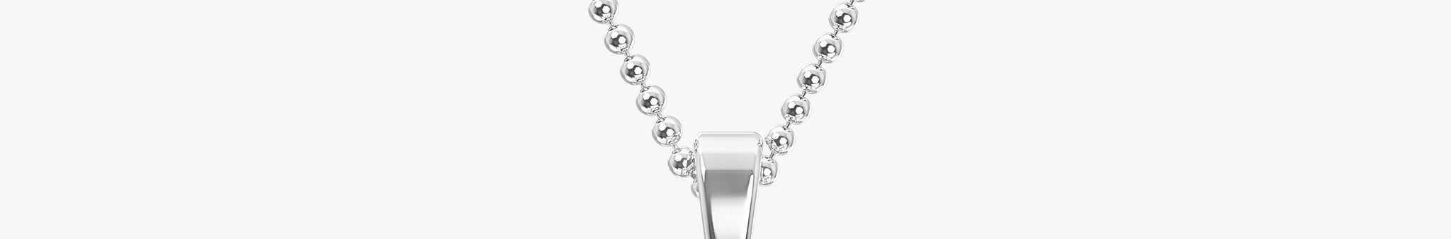 TYPE by J'EVAR 9MM W SOLITAIRE DIAMOND INITIAL PENDANT 18K White Gold ALTR Lab Grown Diamond Front View