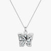TYPE by J'EVAR 9MM W SOLITAIRE DIAMOND INITIAL PENDANT 18K White Gold ALTR Lab Grown Diamond Front View | NO CHAIN / W