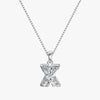 TYPE by J'EVAR 9MM X SOLITAIRE DIAMOND INITIAL PENDANT 18K White Gold ALTR Lab Grown Diamond Front View | NO CHAIN / X
