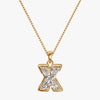 TYPE by J'EVAR 9MM X SOLITAIRE DIAMOND INITIAL PENDANT 18K Yellow Gold ALTR Lab Grown Diamond Front View | NO CHAIN / X