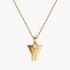 TYPE by J'EVAR 9MM Y A SOLITAIRE DIAMOND INITIAL PENDANT 18K Yellow Gold ALTR Lab Grown Diamond Back View | NO CHAIN / Y
