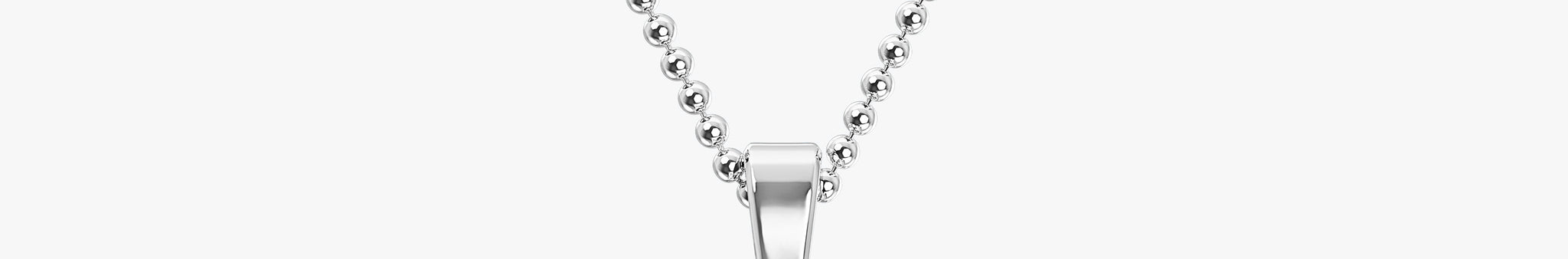 TYPE by J'EVAR 9MM P SOLITAIRE DIAMOND INITIAL PENDANT 18K White Gold ALTR Lab Grown Diamond Front View