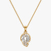 TYPE by J'EVAR 9MM Q SOLITAIRE DIAMOND INITIAL PENDANT 18K Yellow Gold ALTR Lab Grown Diamond Front View | 18 IN CHAIN / Q