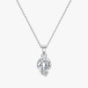 TYPE by J'EVAR 7MM LETTER Q SOLITAIRE DIAMOND INITIAL PENDANT 18K White Gold ALTR Lab Grown Diamond Front View | NO CHAIN / Q
