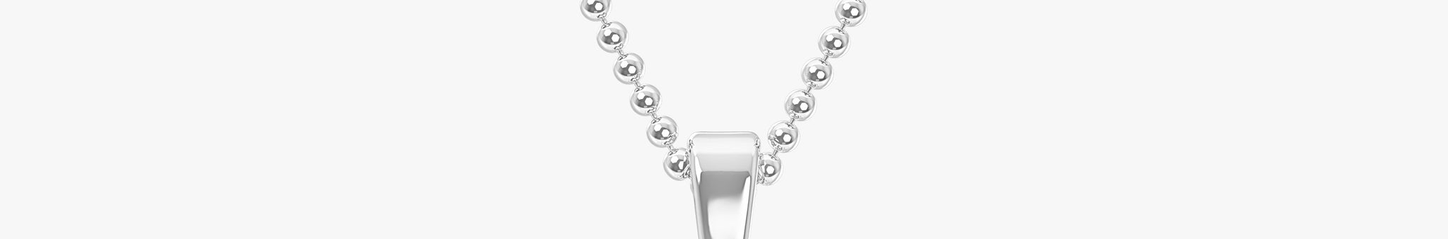 TYPE by J'EVAR 7MM LETTER R SOLITAIRE DIAMOND INITIAL PENDANT 18K White Gold ALTR Lab Grown Diamond Back View