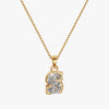TYPE by J'EVAR 7MM S SOLITAIRE DIAMOND INITIAL PENDANT 18K Yellow Gold ALTR Lab Grown Diamond Front View | 18 IN CHAIN / S