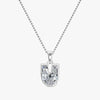 TYPE by J'EVAR 7MM LETTER U SOLITAIRE DIAMOND INITIAL PENDANT 18K White Gold ALTR Lab Grown Diamond Front View | 18 IN CHAIN / U