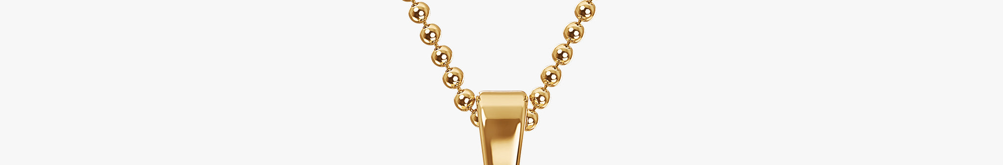 TYPE by J'EVAR 7MM U SOLITAIRE DIAMOND INITIAL PENDANT 18K Yellow Gold ALTR Lab Grown Diamond Front View