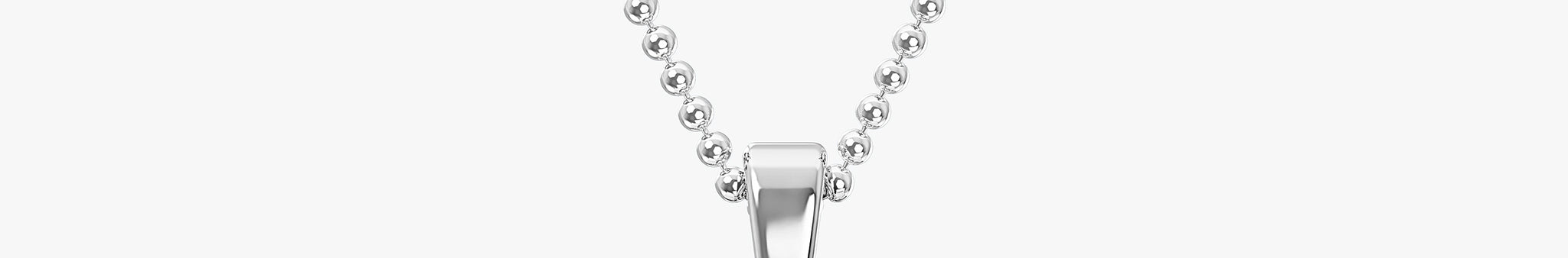 TYPE by J'EVAR 7MM LETTER V SOLITAIRE DIAMOND INITIAL PENDANT 18K White Gold ALTR Lab Grown Diamond Front View