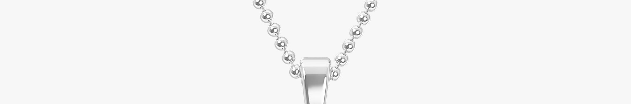 TYPE by J'EVAR 7MM LETTER W SOLITAIRE DIAMOND INITIAL PENDANT 18K White Gold ALTR Lab Grown Diamond Back View