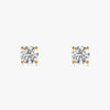 J'EVAR 14KT Yellow Gold ALTR Lab Grown Diamond Stud Earrings Front View | Pair / 1.00 CT