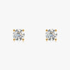 J'EVAR 14KT Yellow Gold ALTR Lab Grown Diamond Stud Earrings Front View | Pair / 1.20 CT