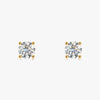 J'EVAR 14KT Yellow Gold ALTR Lab Grown Diamond Stud Earrings Front View | Pair / 1.50 CT