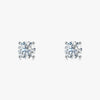 J'EVAR 14KT White Gold ALTR Lab Grown Diamond Stud Earrings Front View | Pair / 1.70 CT