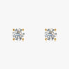 J'EVAR 14KT Yellow Gold ALTR Lab Grown Diamond Stud Earrings Front View | Pair / 1.70 CT