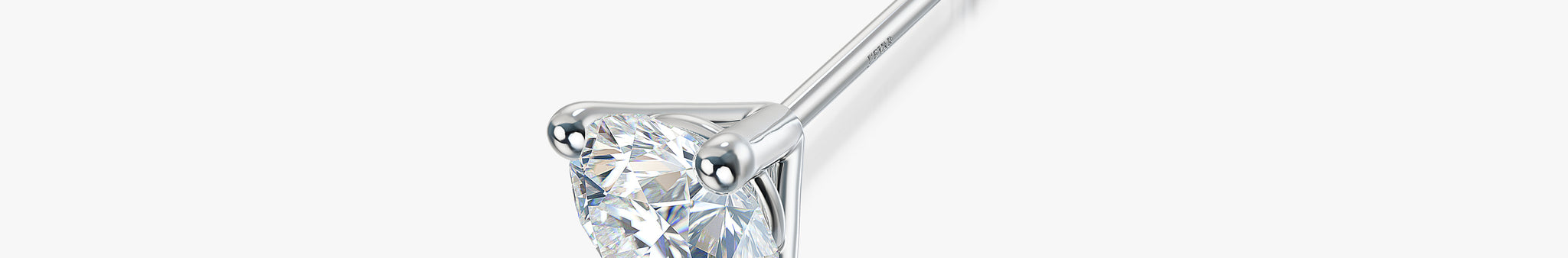 J'EVAR 18KT White Gold ALTR Lab Grown Diamond Stud Earrings with Guardian Backs Perspective View