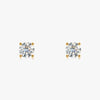 J'EVAR 14KT Yellow Gold ALTR Lab Grown Diamond Stud Earrings Front View | Pair / 0.20 CT