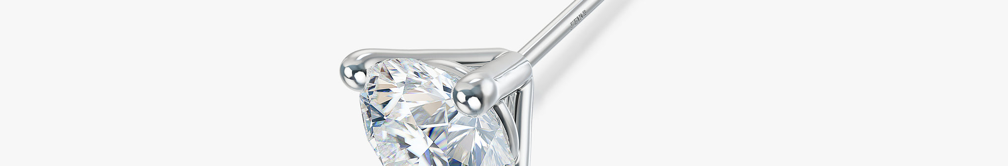 J'EVAR 18KT White Gold ALTR Lab Grown Diamond Stud Earrings with Guardian Backs Perspective View