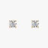 J'EVAR 14KT Yellow Gold ALTR Lab Grown Diamond Stud Earrings Front View | Pair / 0.30 CT