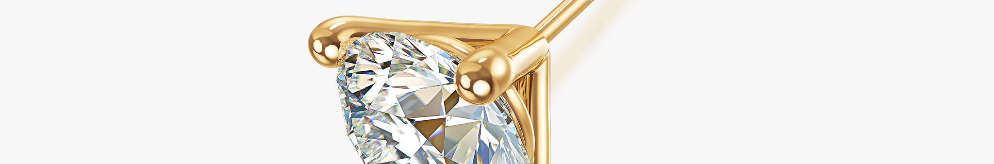 J'EVAR 18KT Yellow Gold ALTR Lab Grown Diamond Stud Earrings with Guardian Backs Perspective View