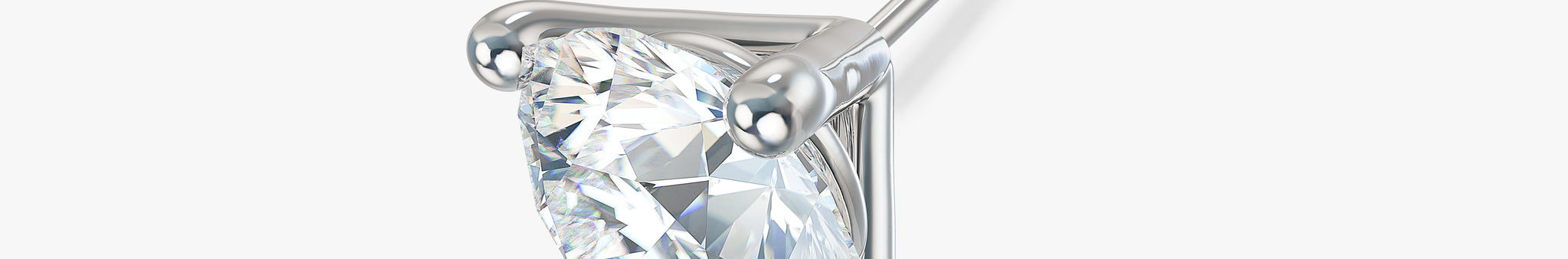 J'EVAR 18KT White Gold ALTR Lab Grown Diamond Stud Earrings with Guardian Backs Perspective View