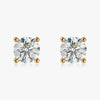J'EVAR 18KT Yellow Gold ALTR Lab Grown Diamond Stud Earrings with Guardian Backs Front View | Pair / 7.00 CT