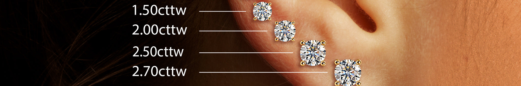 Pair / 2.00 CT