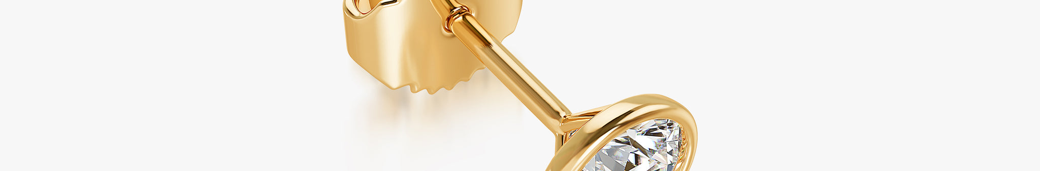 J'EVAR 18KT Yellow Gold Elements ALTR Lab Grown Diamond Earrings Lock View