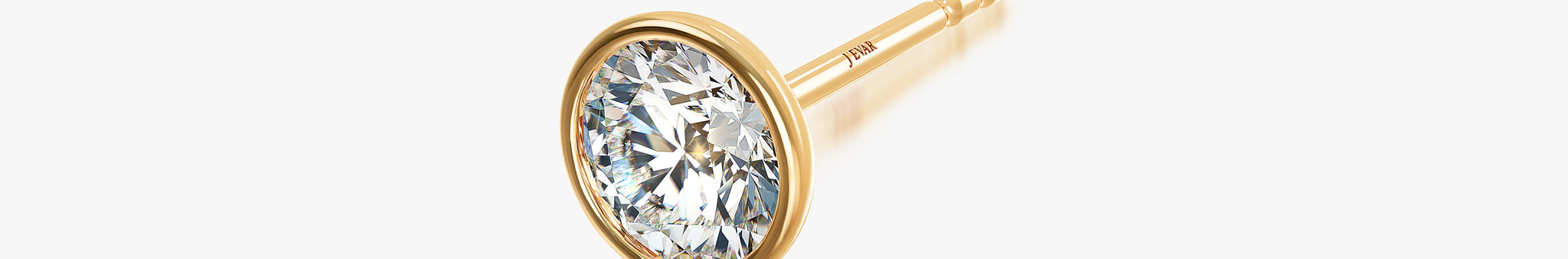 J'EVAR 18KT Yellow Gold Elements ALTR Lab Grown Diamond Earrings Prospective View