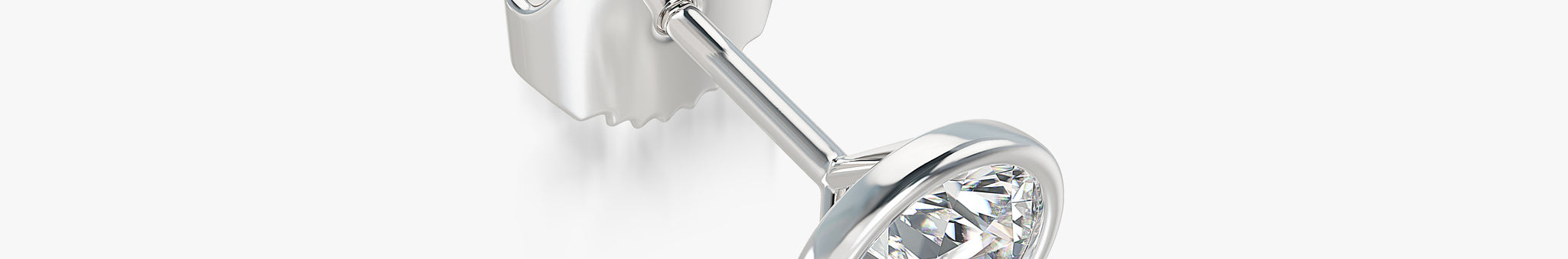 J'EVAR 18KT White Gold Elements ALTR Lab Grown Diamond Earrings Lock View