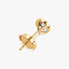 J'EVAR 18KT Yellow Gold Elements ALTR Lab Grown Diamond Bezel Stud Earrings Back View | 2.50 CT