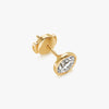 J'EVAR 18KT Yellow Gold Elements ALTR Lab Grown Diamond Bezel Stud Earrings Lock View | 2.50 CT