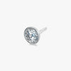 J'EVAR 18KT White Gold Elements ALTR Lab Grown Diamond Bezel Stud Earrings Perspective View | 3.00 CT