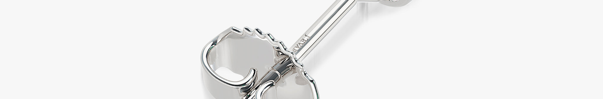J'EVAR 18KT White Gold Elements ALTR Lab Grown Diamond Earrings Back View
