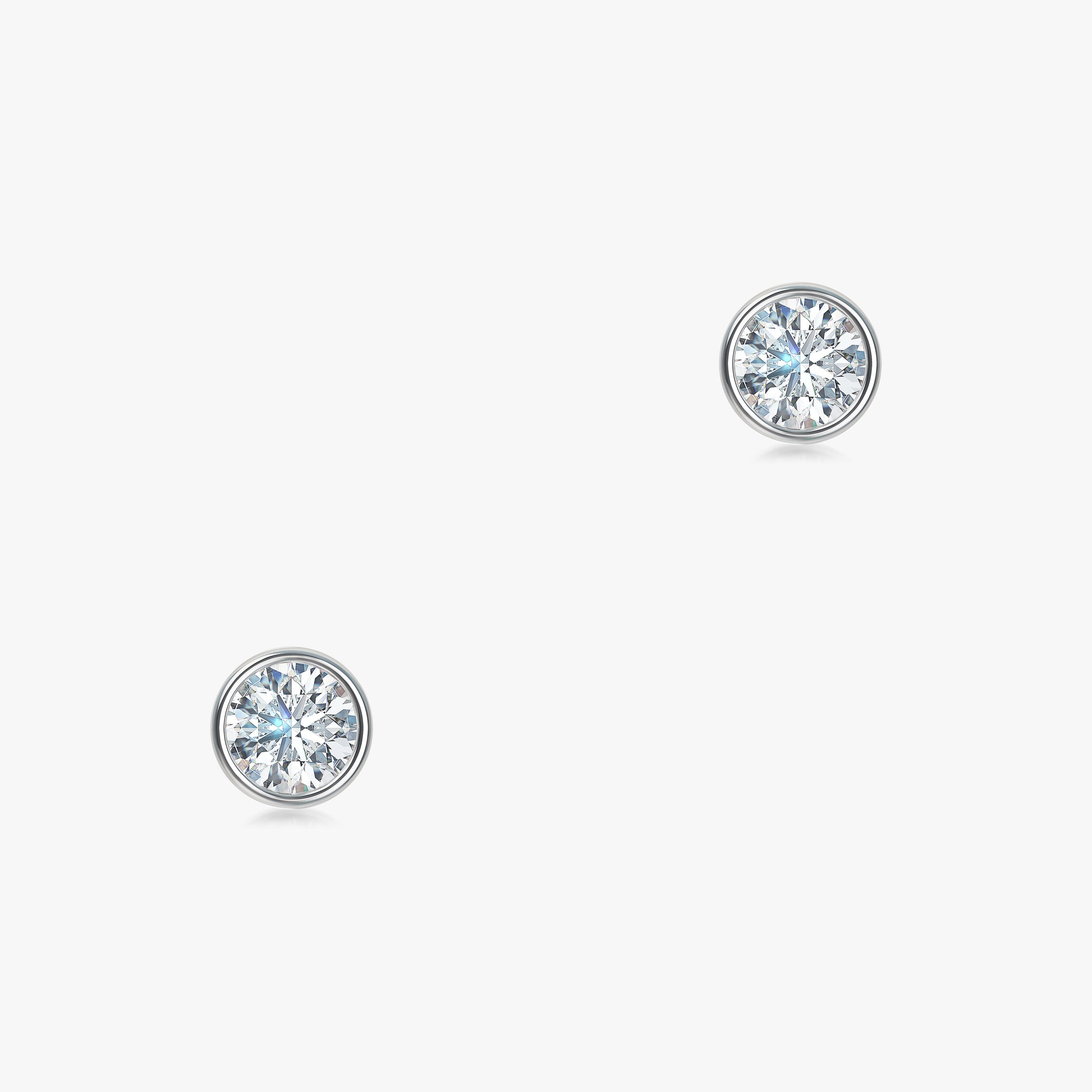 J'EVAR 18KT White Gold Elements ALTR Lab Grown Diamond Earrings Front View