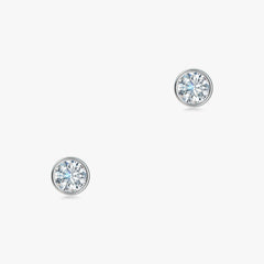 Diamond Bezel Stud Earrings