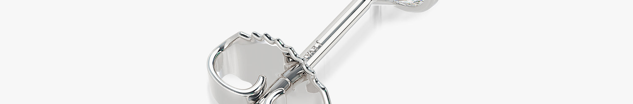 J'EVAR 18KT White Gold Elements ALTR Lab Grown Diamond Earrings Back View