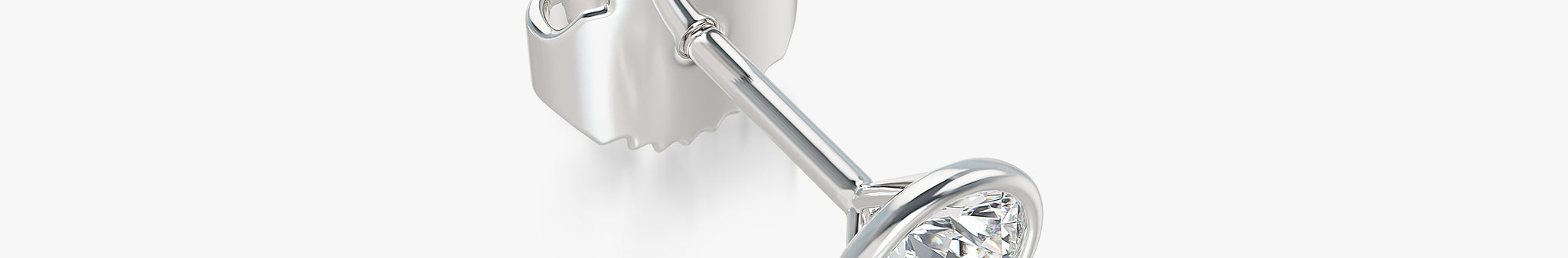 J'EVAR 18KT White Gold Elements ALTR Lab Grown Diamond Earrings Lock View