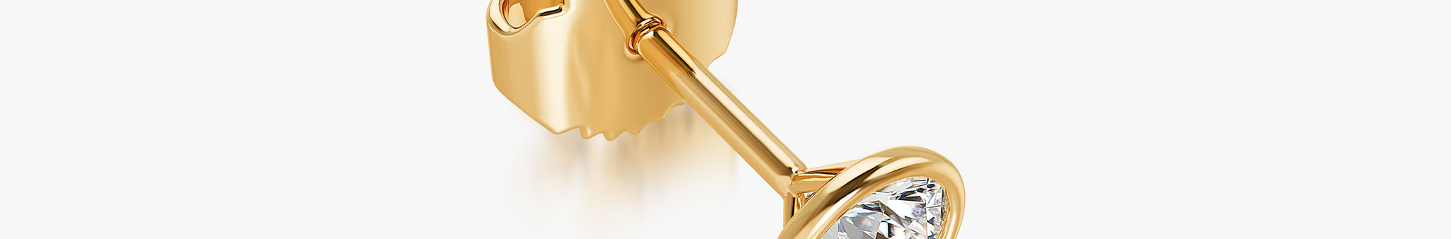 J'EVAR 18KT Yellow Gold Elements ALTR Lab Grown Diamond Earrings Lock View