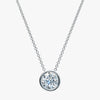 J'EVAR 14KT White Gold Solitaire Diamond Necklace ALTR Lab Grown Bezel Solitaire Diamond Necklace Front View | 1.00 CT